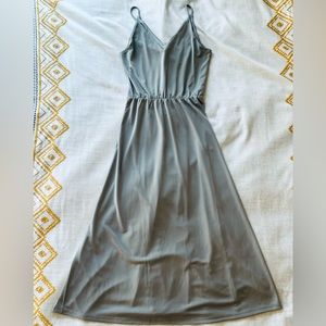 H&M Grey spaghetti-strap, V-neck dress